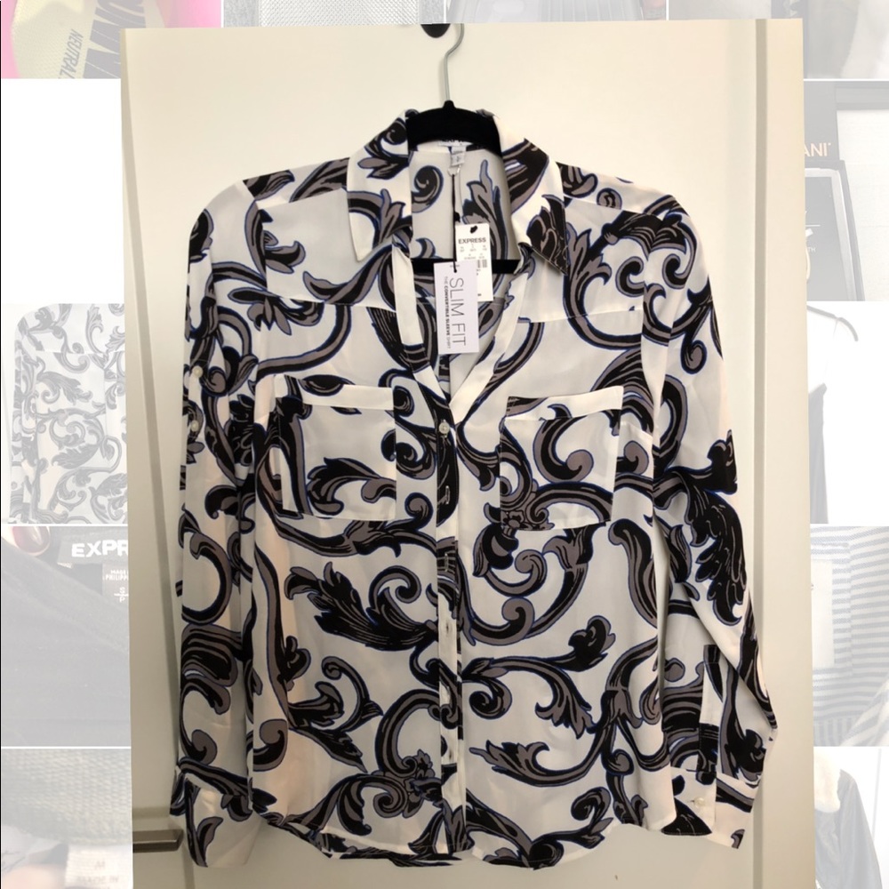 Express paisley dress shirt